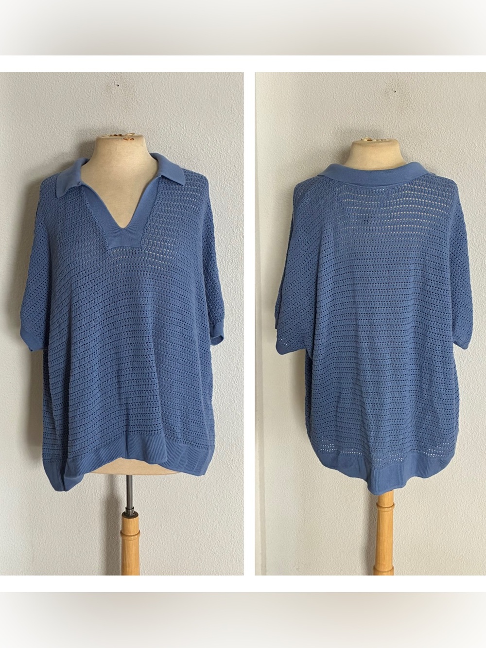 LIVI blue knit sweater size 22/24